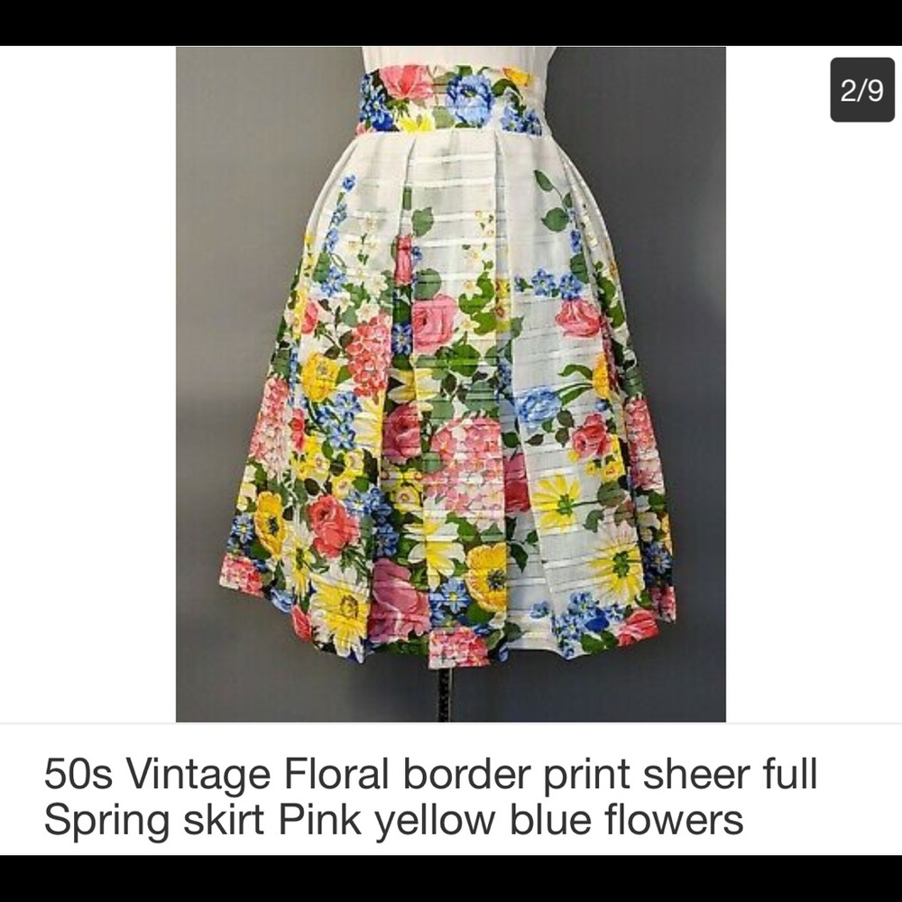 True vintage spring skirt size 28-31 inch waist